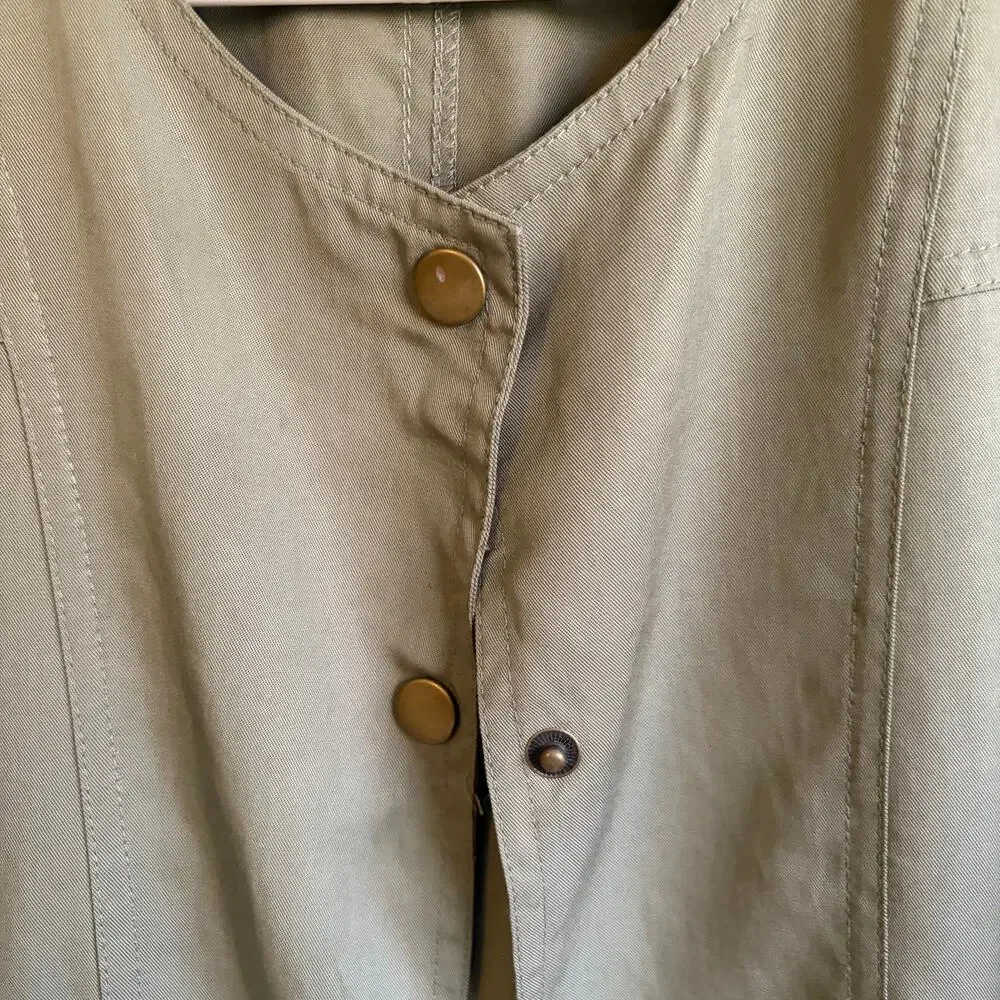 Market & spruce women’s 3/4 sleeve jacket. Olive green. Lightweight. Size XS